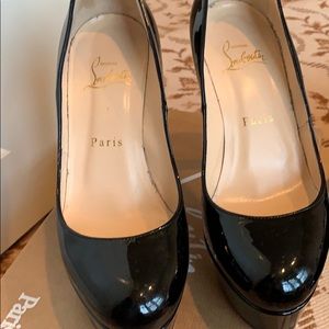 Christian Louboutin black platform pump